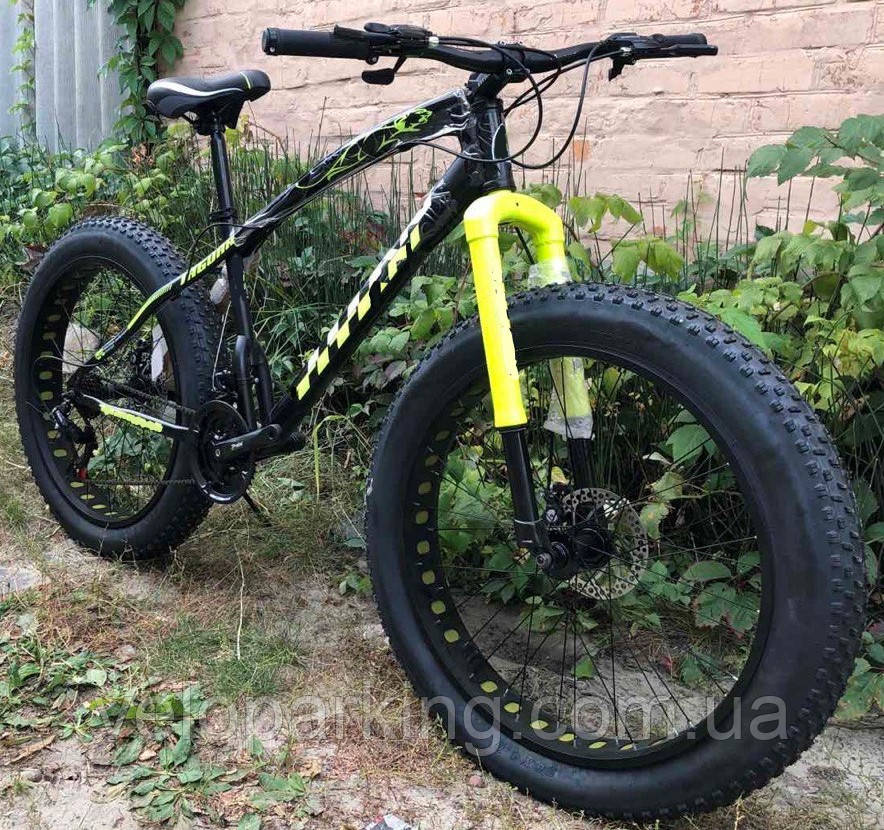 Велосипед позашляховик фетбайк Top Leopard 26 (fatbike) з амортизатором фетбайк
