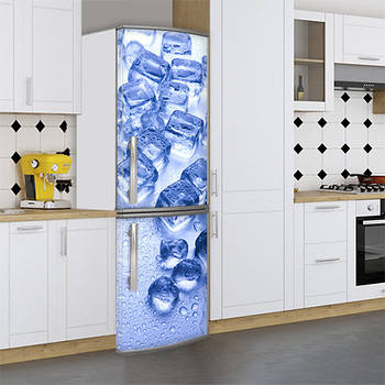 Наклейки на холодильник, кубики льоду, 180х60 см - Лицьова (В), з ламінуванням