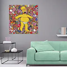 Плакат "Сімпсони, Simpsons", 60×60см, фото 2