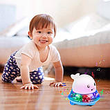 ОПТ Кит фонтан Плавальна іграшка для ванної інтереативна музична іграшка на колесах зі світлом, фото 4