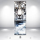 Вінілова наклейка на холодильник, тигр білий, 180х60 см - Лицьова (В), з ламінуванням, фото 2