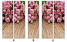 Наклейки на холодильник, квіти троянди, 180х60 см - Лицьова (В), з ламінуванням, фото 5