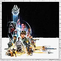 Плакат "Звёздные Войны: Изгой Один, Star Wars: Rogue One (2016)", 60×60см