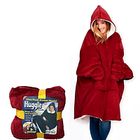 Толстовка-плед с капюшоном Huggle Ultra Plush Blanket Hoodie Красный