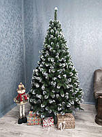 Ялинка штучна з білими кінчиками з підставкою 1м 100см