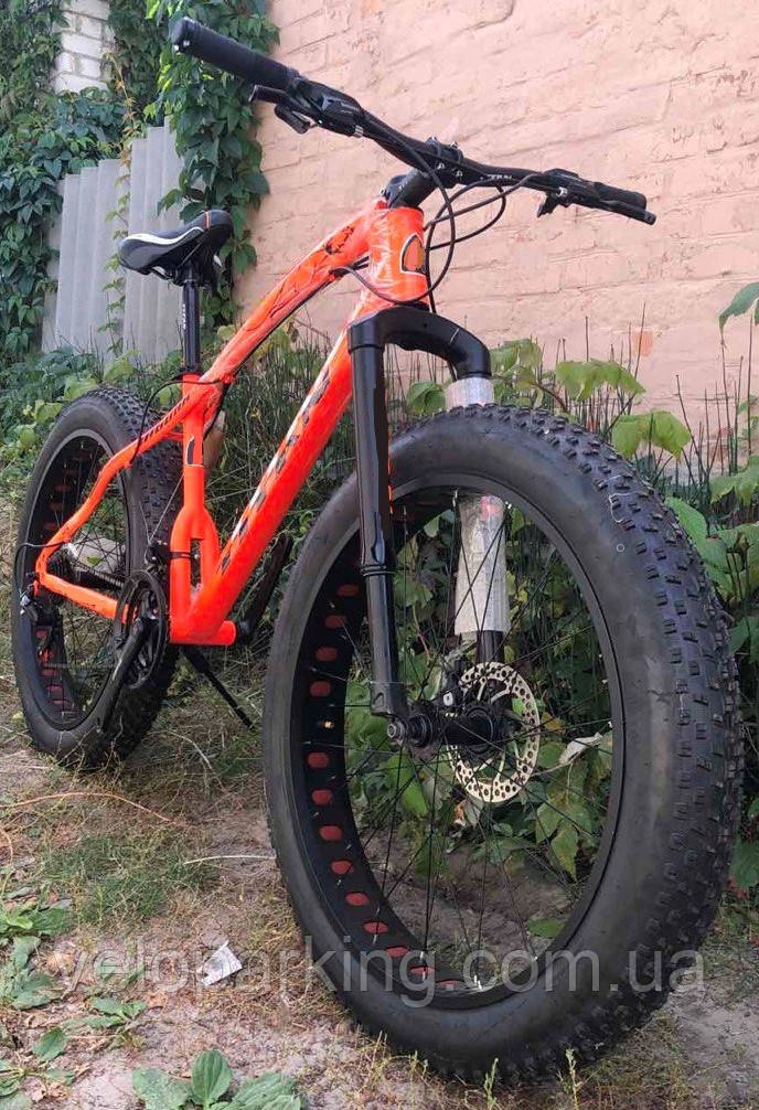 Велосипед позашляховик фетбайк Top Leopard 26 (fatbike) з амортизатором фетбайк