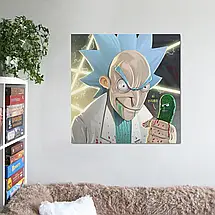 Плакат "Рік з Огірочком, Rick and Morty", 60×60см, фото 2