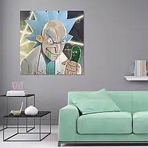 Плакат "Рік з Огірочком, Rick and Morty", 60×60см, фото 2