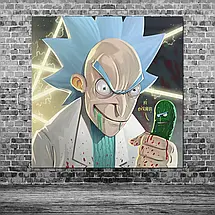 Плакат "Рік з Огірочком, Rick and Morty", 60×60см, фото 3