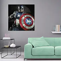 Плакат "Капітан Америка, Captain America", 60×60см, фото 2