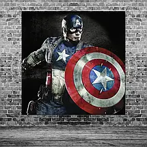 Плакат "Капітан Америка, Captain America", 60×60см, фото 3