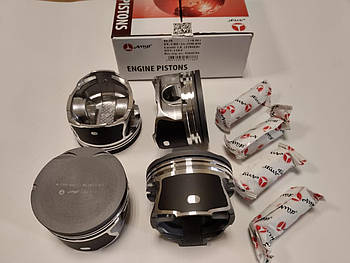 Комплект поршнів (анодовані) з пальцями (4 шт.) AMP PX-CHE-4A-1590-050 (82.10) Ремонт 2 (+0.50) для Lacetti 1.8 T18SED