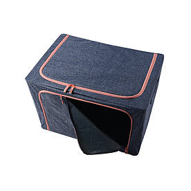 Коробка-органайзер для зберігання із застібкою та ручками 100 л