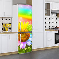 Вінілова наклейка на холодильник, соняшник, 180х60 см - Лицьова (В), з ламінуванням