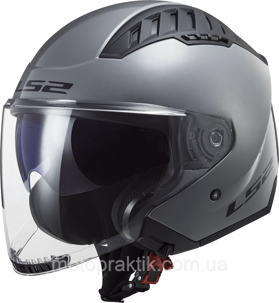 LS2 OF600 Copter 2 Solid Nardo Grey, XS Мотошолом лицевик з окулярами