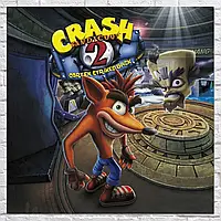 Плакат "Крэш Бандикут, Crash Bandicoot", 60×60см