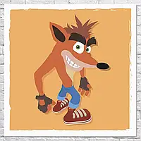 Плакат "Крэш Бандикут, Crash Bandicoot", 60×60см