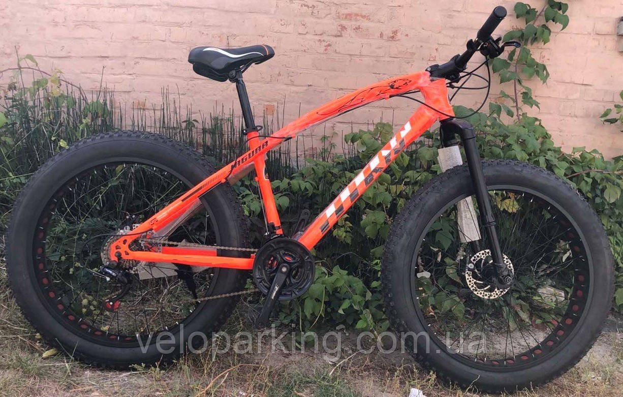 Велосипед позашляховик фетбайк Top Leopard 26 (fatbike) з амортизатором фетбайк