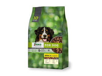 Екко-Гранула — Сухий корм для дорослих собак середніх та великих порід із куркою 10 кг