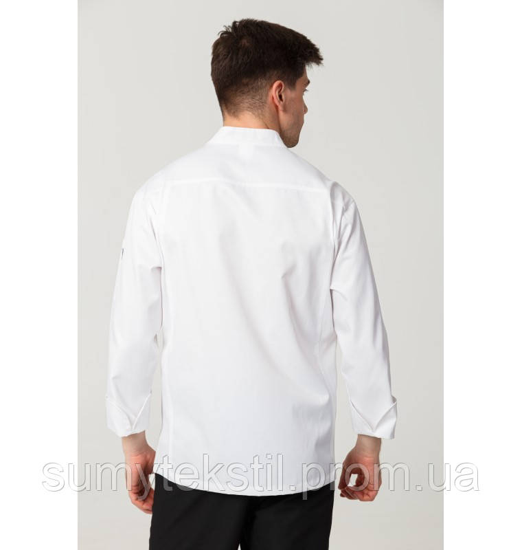 Китель поварской мужской КМ-2. Цвет под заказ..Men's chef's tunic KM-2. Color to order. - фото 4 - id-p1951406171