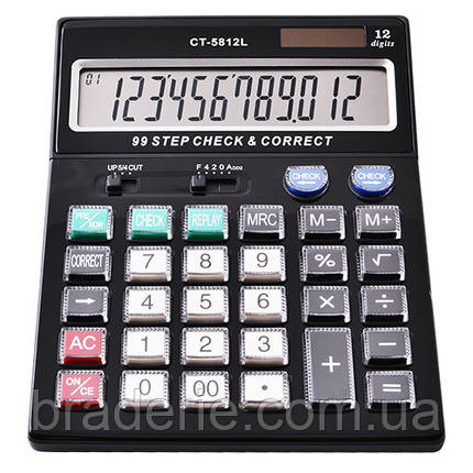 Калькулятор 5812L, подвійне живлення, фото 2