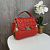 Жіноча міні сумочка на плече з ґудзиками, оригінальна сумка клатч для дівчат Червоний, фото 3