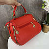 Жіноча міні сумочка на плече з ґудзиками, оригінальна сумка клатч для дівчат Червоний, фото 5