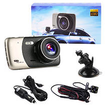 Автомобільний відеореєстратор X600, LCD 4", Angel Lens, камери, 1080P Full HD, метал. корпус, фото 6