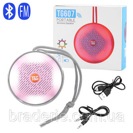 Bluetooth-колонка TG607, speakerphone, радио, grey, фото 1