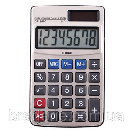 Калькулятор 3000 — 8, подвійне живлення, фото 2