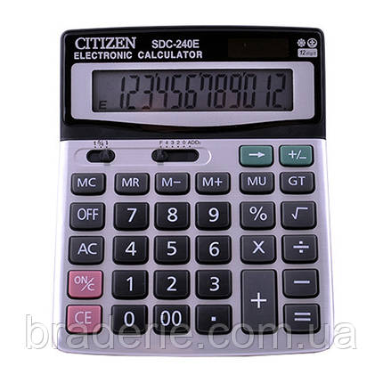 Калькулятор CITIZEN 240, подвійне живлення, фото 2