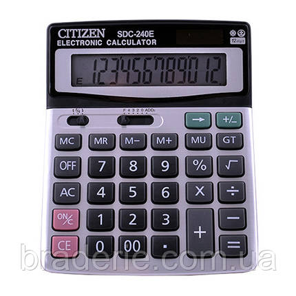 Калькулятор CITIZEN 240, подвійне живлення, фото 1