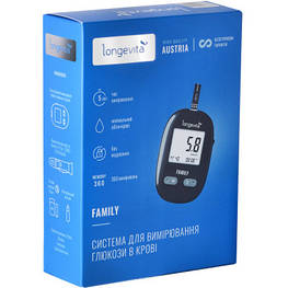 Глюкометр Longevita Family Система вимірювання глюкози в крові (6806076)