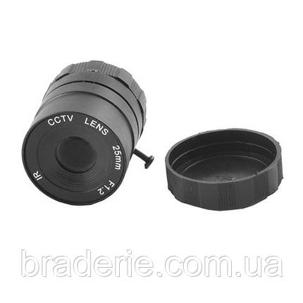 Варіофокальний об'єктив CCTV 1/3 PT2512ND 25 mm IR F1.2 Manual Iris, фото 1