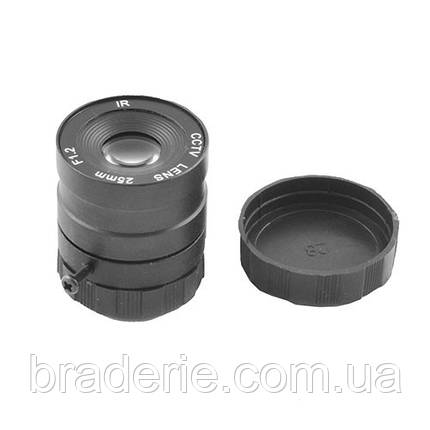Варіофокальний об'єктив CCTV 1/3 PT2512ND 25 mm IR F1.2 Manual Iris, фото 3