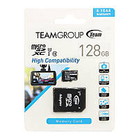 WEN Flash card 128GB Team MicroSDXC UHS-I Class 10 + SD-ada
