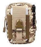 Тактична сумка на пояс, підсумок, органайзер Піксель койот D3-PRM-5.solve, фото 2