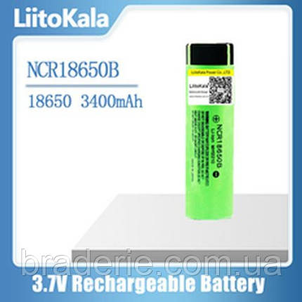 Аккумулятор 18650, LiitoKala NCR 34B, 3400mAh, ПРОМЫШЛЕННЫЙ, ОРИГИНАЛ, фото 2