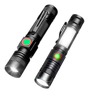 Ліхтар BL-502-T6+COB, 1x18650, магніт, затискач, zoom, ЗП microUSB, фото 1