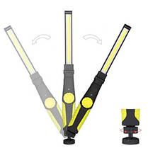 Ліхтар WORKLIGHT-W55-COB, Li-Ion акум., поворот1804+1800o, магніт, ЗП microUSB, фото 5