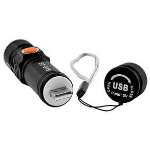 Ліхтар ST-515-T6, Li-Ion акум., ремінець, zoom, ЗП USB, фото 3