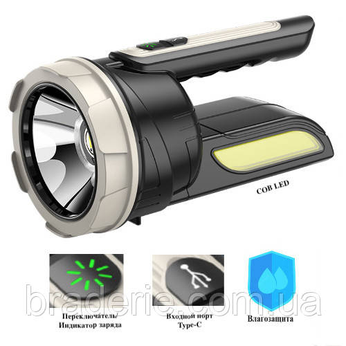 Ліхтар переносний CH-22024-5W+COB, Li-Ion акум., ЗП Type-C, Box