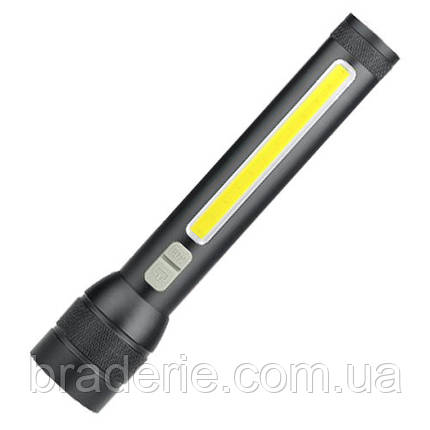 Ліхтар CB-C23-P90+COB, Li-Ion акум., zoom, ЗП microUSB, Box, фото 3