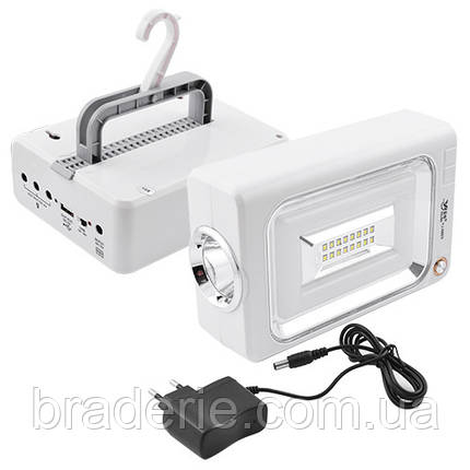 Ліхтар переносний 6869, 16SMD+30SMD, power bank, вбудований акум., ЗП 220V, фото 1