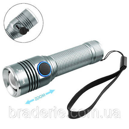 Ліхтар Small Sun R842-T6, 1х18650, zoom, ЗП microUSB, Box, фото 1