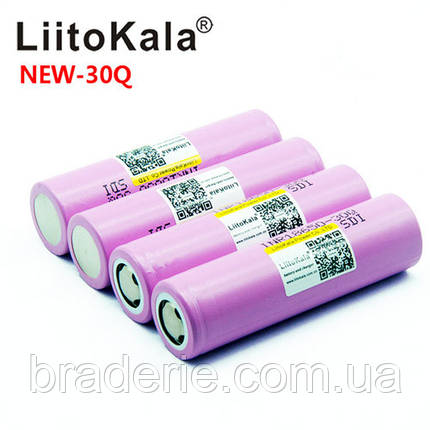 Акумулятор високотоковий 18650, LiitoKala 30Q, 3000mah, ОРИГИНАЛ, фото 2