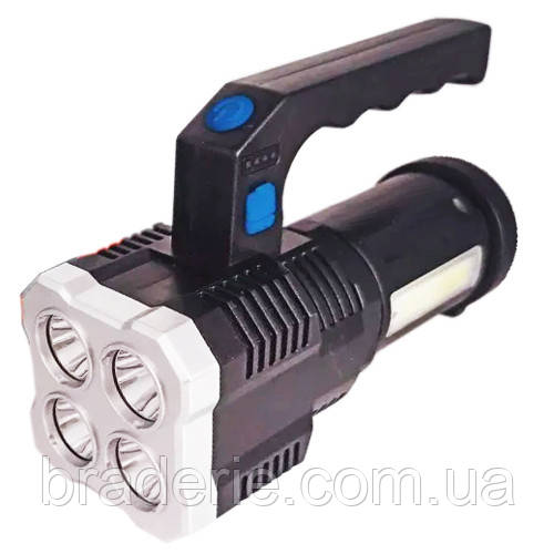 Ліхтар переносний BL-X510-4LED+COB, Li-Ion акум., ЗП microUSB, Box