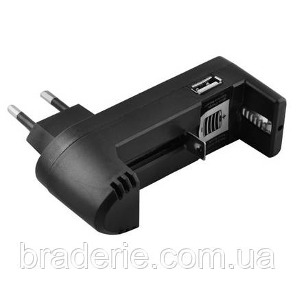 Зарядний пристрій BLC-001A/BL-011, 1x18650 /16340/14500, 3.7V, USB, фото 2