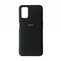Чехол накладка бампер Oppo A16/A55 Silicone Case Full for Oppo A16/A55 Black черный