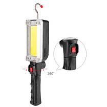 Ліхтар WORKLIGHT ZJ-8859-COB-3, ЗП micro USB, 2x18650, магніт, гак, фото 5